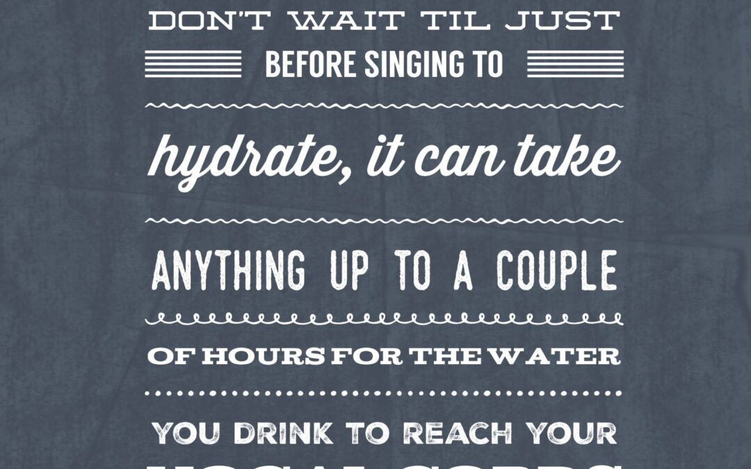 #VocalTipsTuesday – Water